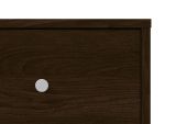 Comodino Marrone Noce un Cassetto Apertura Scorrevole 37.9x30.1x48.4h cm, Chiusura Scorrevole