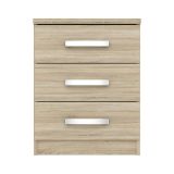 Comodino Marrone Rovere 3 Cassetti Apertura Scorrevole 46x43x59h cm, Chiusura Scorrevole - Lebale