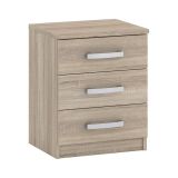 Comodino Marrone Rovere 3 Cassetti Apertura Scorrevole 46x43x59h cm, Chiusura Scorrevole - Lebale