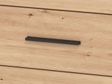 Comodino Marrone Rovere Nodi Nero 2 Cassetti un Ripiano 44.5x33.5x43h cm, Apertura Scorrevole - Uzzano