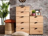 Comodino Marrone Rovere Nodi Nero 3 Cassetti un Ripiano 45x40x63h cm, Apertura Scorrevole - Talana