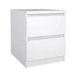 Comodino minimal bianco lucido 50x40x49h cm - Azar