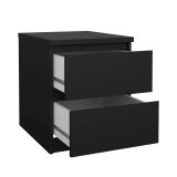 Comodino minimal nero 50x40x49h cm - Daiki