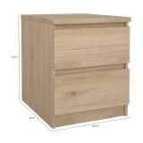 Comodino minimal rovere 50x40x49h cm - Daiki