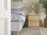 Comodino minimal rovere 50x40x49h cm - Daiki