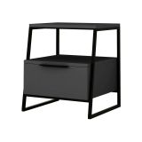 Comodino moderno antracite 45x40x50h cm - Alonso