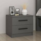 Comodino moderno antracite 50x47x40h cm - Iune