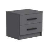 Comodino moderno antracite 50x47x40h cm - Iune