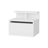 Comodino moderno bianco 39x31x35h cm - Auring