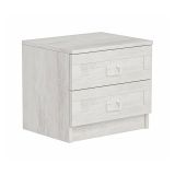 Comodino moderno bianco 54x47x40h cm - Ludovic