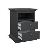 Comodino moderno grigio 43x40x58h cm - Alichin