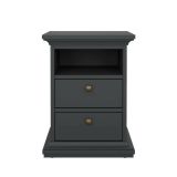 Comodino moderno grigio 43x40x58h cm - Alichin