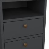 Comodino moderno grigio 43x40x58h cm - Alichin