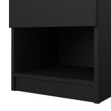 Comodino moderno nero 40x40x49h cm - Scolastica
