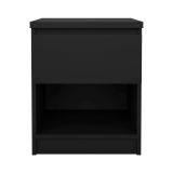 Comodino moderno nero 40x40x49h cm - Scolastica