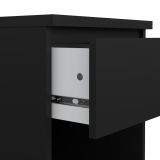 Comodino moderno nero 40x40x49h cm - Scolastica