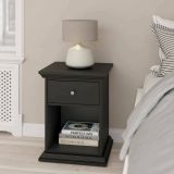 Comodino moderno nero 47x43x63h cm - Pascal