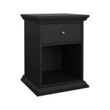 Comodino moderno nero 47x43x63h cm - Pascal