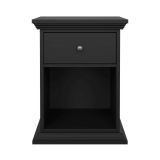 Comodino moderno nero 47x43x63h cm - Pascal
