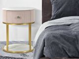 Comodino moderno rosa e bianco 42x42x48h cm - Gerhard