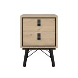 Comodino moderno rovere 43x40x59h cm - Jean