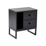 Comodino Rhiannon, 45x30 h50 cm, Nero