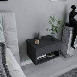 Comodino sospeso antracite 44x29x31h cm - Serpente