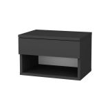 Comodino sospeso antracite 44x29x31h cm - Serpente