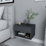 Comodino sospeso antracite 44x29x31h cm - Serpente