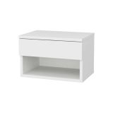 Comodino sospeso bianco 44x29x31h cm - Serpente