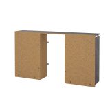 Comodino stretto cemento e bianco lucido 144x26x79h cm - Peridoto