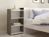 Comodino stretto cemento e bianco lucido 144x26x79h cm - Peridoto