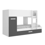 Composizione camera da letto Agle, 244x112h150 cm, Bianco e Antracite