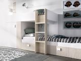 Composizione camera da letto Araba, 271x111h150 cm, Bianco e Rovere