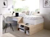 Composizione camera da letto Argh, 195x134h73 cm, Bianco e Rovere