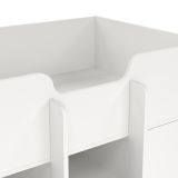 Composizione Camera da Letto Bianco Dimensione Materasso 90x200 cm Scrivania Estraibile 203x104x111h cm, un Letto - Lamedani