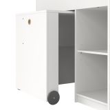 Composizione Camera da Letto Bianco Dimensione Materasso 90x200 cm Scrivania Estraibile 203x104x111h cm, un Letto - Lamedani