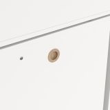 Composizione Camera da Letto Bianco Dimensione Materasso 90x200 cm Scrivania Estraibile 203x104x111h cm, un Letto - Lamedani