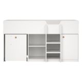 Composizione Camera da Letto Bianco Dimensione Materasso 90x200 cm Scrivania Estraibile 203x104x111h cm, un Letto - Lamedani