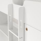 Composizione Camera da Letto Bianco un Cassetto Dimensione Materasso 90x200 cm 203x104x150h cm, Compatto Multiuso - Laliso