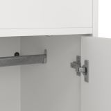 Composizione Camera da Letto Bianco un Cassetto Dimensione Materasso 90x200 cm 203x104x150h cm, Compatto Multiuso - Laliso
