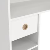 Composizione Camera da Letto Bianco un Cassetto Dimensione Materasso 90x200 cm 203x104x150h cm, Compatto Multiuso - Laliso