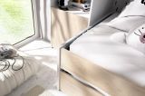 Composizione camera da letto Giustizia, 303x97h203 cm, Rovere e Bianco