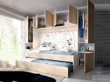 Composizione camera da letto Giustizia, 303x97h203 cm, Rovere e Bianco