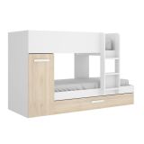 Composizione camera da letto Hikaa, 244x112h150 cm, Rovere e Bianco