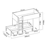 Composizione camera da letto Pax, 255x112h150 cm, Rovere e Antracite