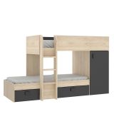 Composizione camera da letto Pax, 255x112h150 cm, Rovere e Antracite