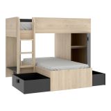 Composizione camera da letto Pax, 255x112h150 cm, Rovere e Antracite