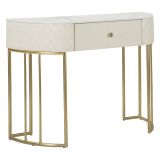 Consolle 100x40x75h cm bianco e oro - Niccolo