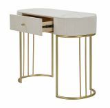 Consolle 100x40x75h cm crema e bianco - Abstraktes